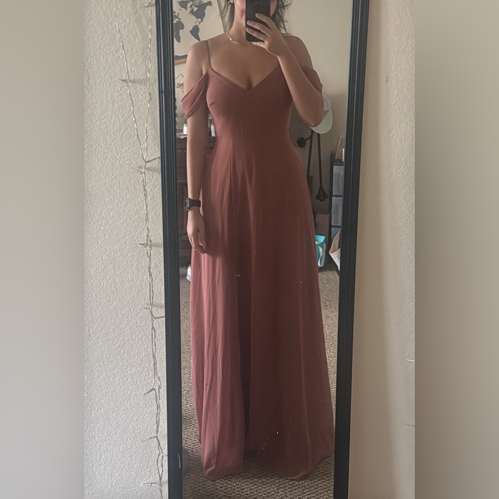 Elegant Burgundy Off-Shoulder Dress